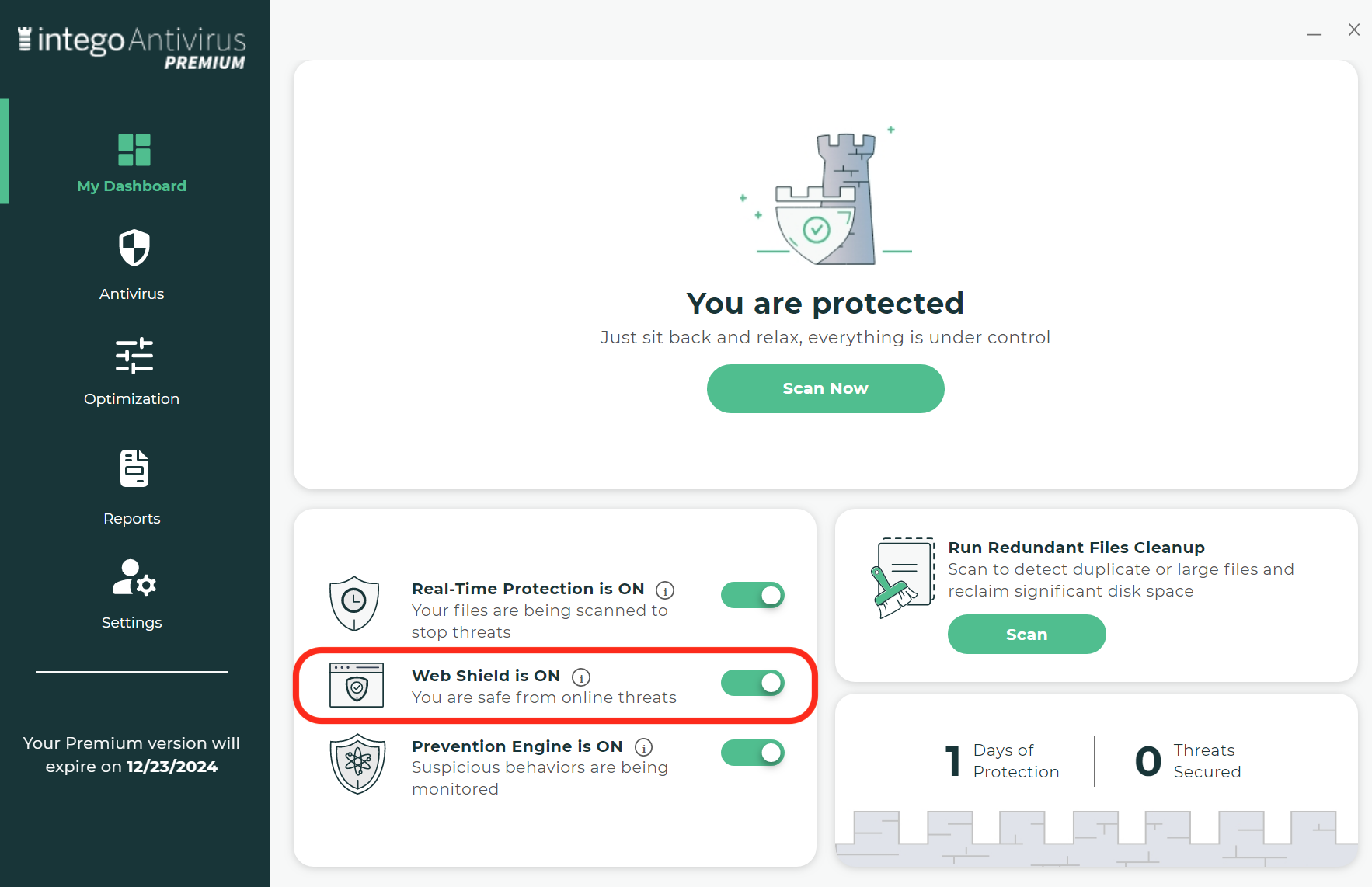 Main Dashboard - Web Shield.png