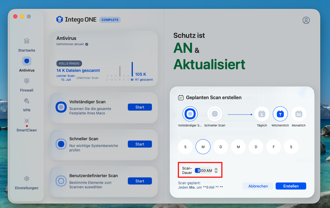 Scheduled Scan - Choose Weekly Time (German).png
