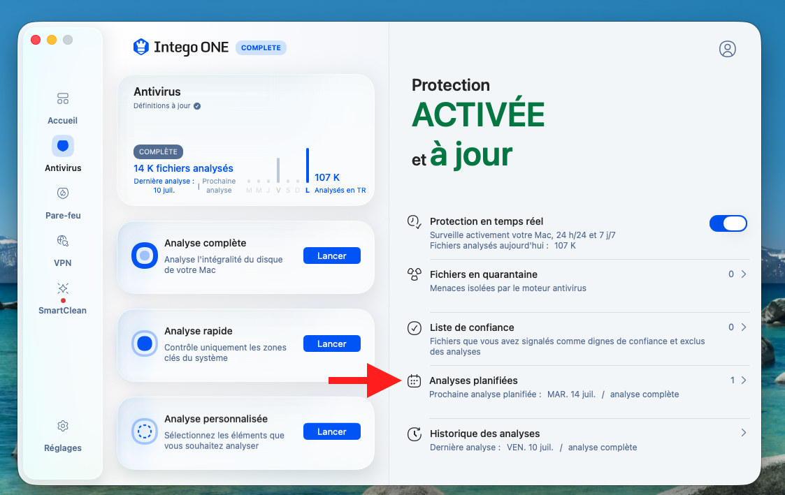 Navigating to Scheduled Scans (French).png