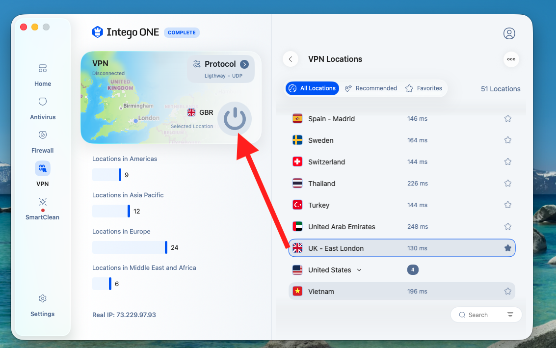 Server Location - Connect to selected location.png