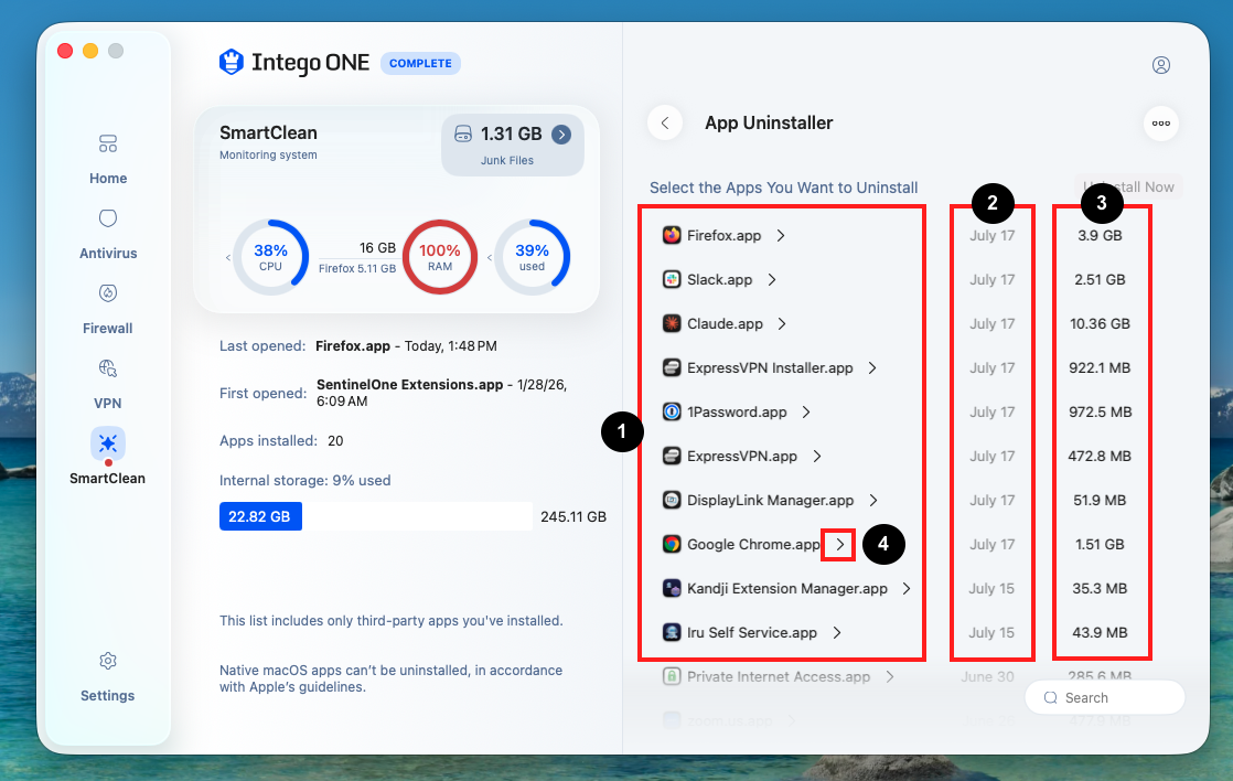 SmartClean: Uninstaller Content layout.png