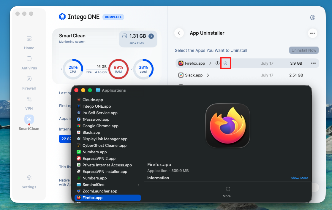 SmartClean- Uninstaller open in Finder.png